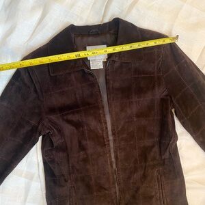 Pamela McCoy Dark Brown Suede Blazer